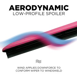 (CC-WB) AutoTex Clix Carbon Collection Wiper Blade, Pink [‎AutoTex-CCC-PK]