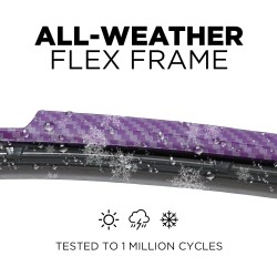 (CC-WB) AutoTex Clix Carbon Collection Wiper Blade, Purple [‎AutoTex-CCC-PU]