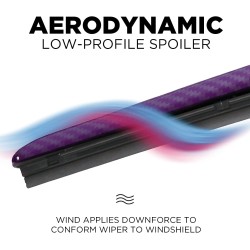 (CC-WB) AutoTex Clix Carbon Collection Wiper Blade, Purple [‎AutoTex-CCC-PU]