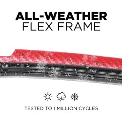 (CC-WB) AutoTex Clix Carbon Collection Wiper Blade, Red [‎AutoTex-CCC-RD]