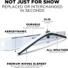 (CC-WB) AutoTex Clix Carbon Collection Wiper Blade, White [‎AutoTex-CCC-WH]