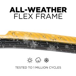 (CC-WB) AutoTex Clix Carbon Collection Wiper Blade, Yellow [‎AutoTex-CCC-YE]