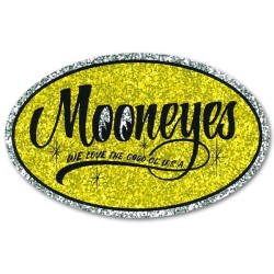 (CC-SK) MOONEYES Oval 貼紙 [DM168YE]