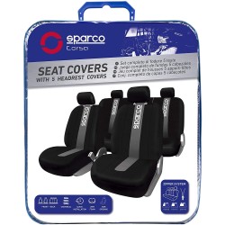 (CC-CSC) Sparco SPC1012 Classic Model Seat Covers, Grey [SPC1012]