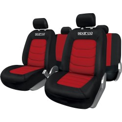 (CC-CSC) Sparco SPC1019RS Universal Seat Covers, Black/Red [SPC1019RS]