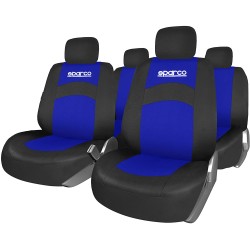 (CC-CSC) Sparco SPCS402BL Seat Covers, Black/Blue [SPCS402BL]