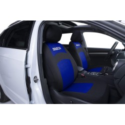 (CC-CSC) Sparco SPCS402BL Seat Covers, Black/Blue [SPCS402BL]