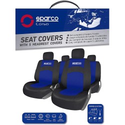 (CC-CSC) Sparco SPCS402BL 座套, 黑/藍色 [SPCS402BL]