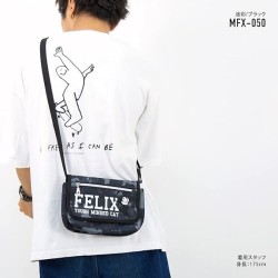 (G-BW-SB) FELIX THE CAT 斜肩袋, 迷彩黑 [MFX-050]