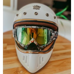 (MB-HM) ROYAL Cafe Racer Helmet, White [M141-GW]