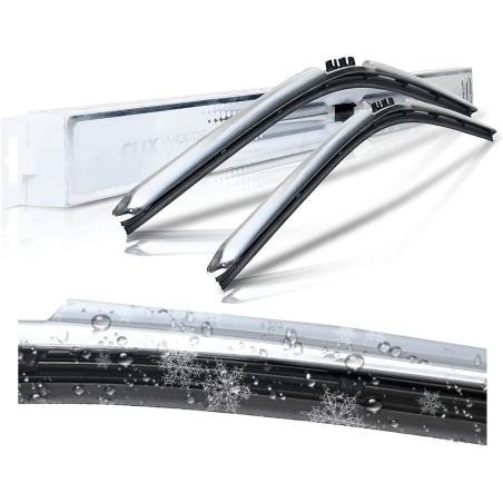 (CC-WB) AutoTex Clix Chrome Collection Wiper Blade, Silver [‎AutoTex-CC-CH]