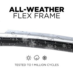 (CC-WB) AutoTex Clix Chrome Collection Wiper Blade, Silver [‎AutoTex-CC-CH]