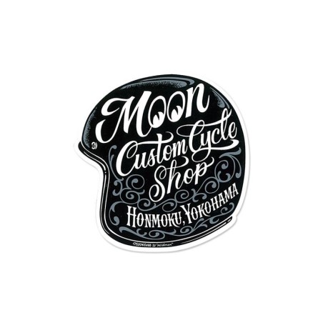 (CC-SK) MOON Custom Cycle Shop Motorcycle Helmet Sticker 貼紙 [DM237]