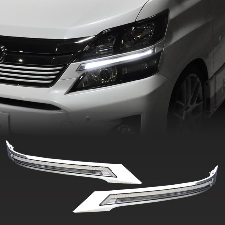 (CC-LDL) CRYSTALEYE (クリスタルアイ) TOYOTA ALPHARD VELLFIRE (20 Late) LED Daylight Garnish V2 (Non-Colored) [E021NW00]