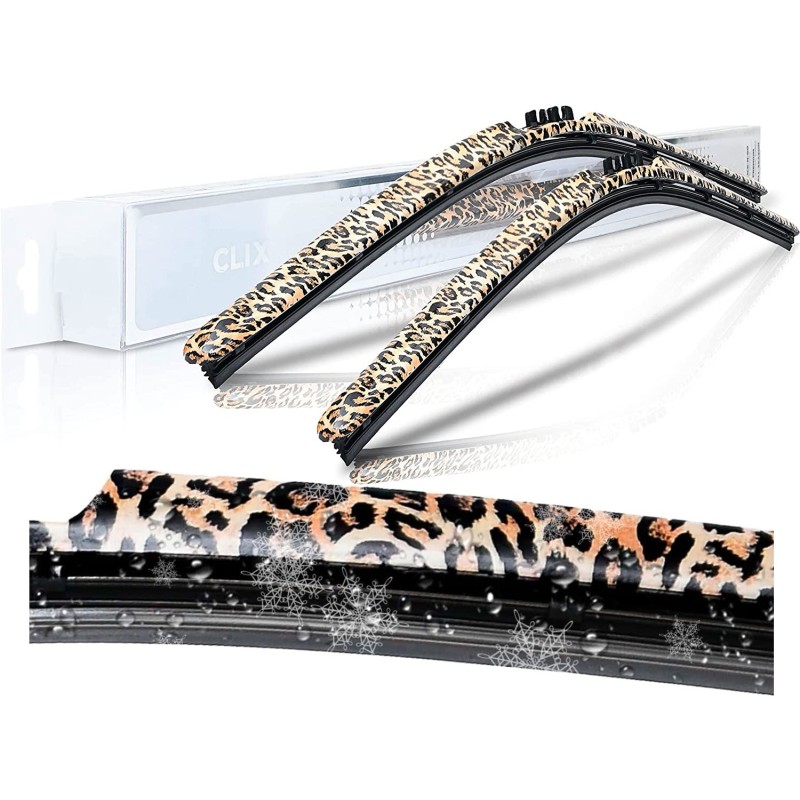 (CC-WB) AutoTex Clix Injk Collection Wiper Blade, Leopard [‎AutoTex-IN-Leopard]