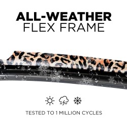 (CC-WB) AutoTex Clix Injk Collection Wiper Blade, Leopard [‎AutoTex-IN-Leopard]