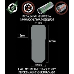 (CC-WRLN) Sickspeed 60Mm 鋁製加長車輪螺絲 [SP60M-BK]