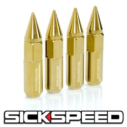 (CC-WRLN) Sickspeed 60Mm Spiked Aluminum Extended Lug Nuts [SP60MS-24K]
