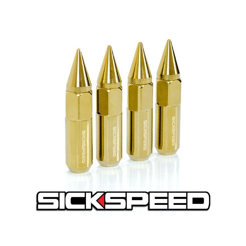 (CC-WRLN) Sickspeed 60Mm Spiked Aluminum Extended Lug Nuts [SP60MS-24K]