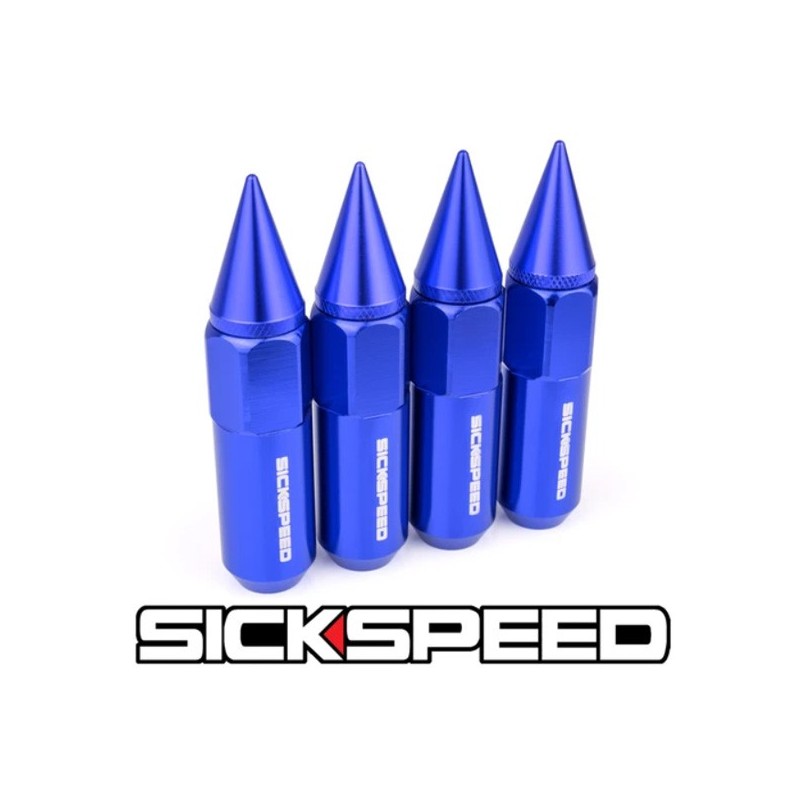 (CC-WRLN) Sickspeed 60Mm Spiked Aluminum Extended Lug Nuts [SP60MS-BL]