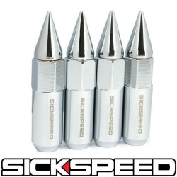 (CC-WRLN) Sickspeed 60Mm Spiked Aluminum Extended Lug Nuts [SP60MS-CH]