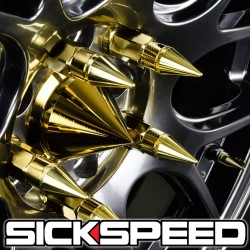 (CC-WRLN) Sickspeed 60Mm Spiked Aluminum Extended Lug Nuts [SP60MS-OR]