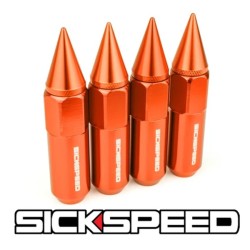 (CC-WRLN) Sickspeed 60Mm Spiked Aluminum Extended Lug Nuts [SP60MS-OR]