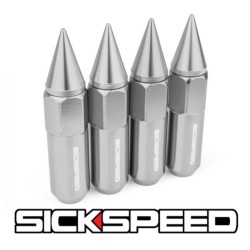 (CC-WRLN) Sickspeed 60Mm Spiked Aluminum Extended Lug Nuts [SP60MS-PO]