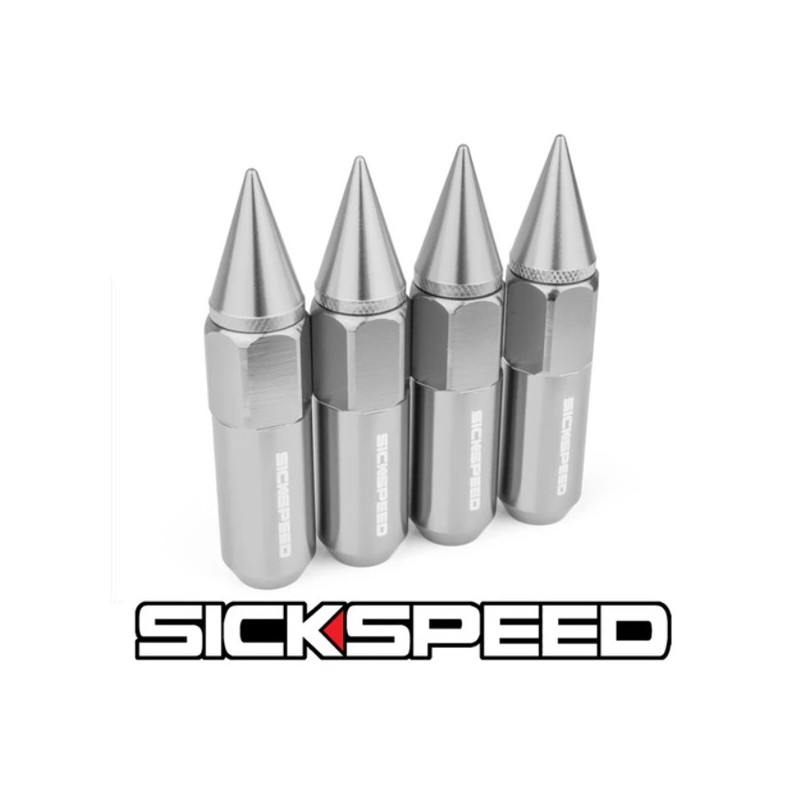 (CC-WRLN) Sickspeed 60Mm Spiked Aluminum Extended Lug Nuts [SP60MS-PO]