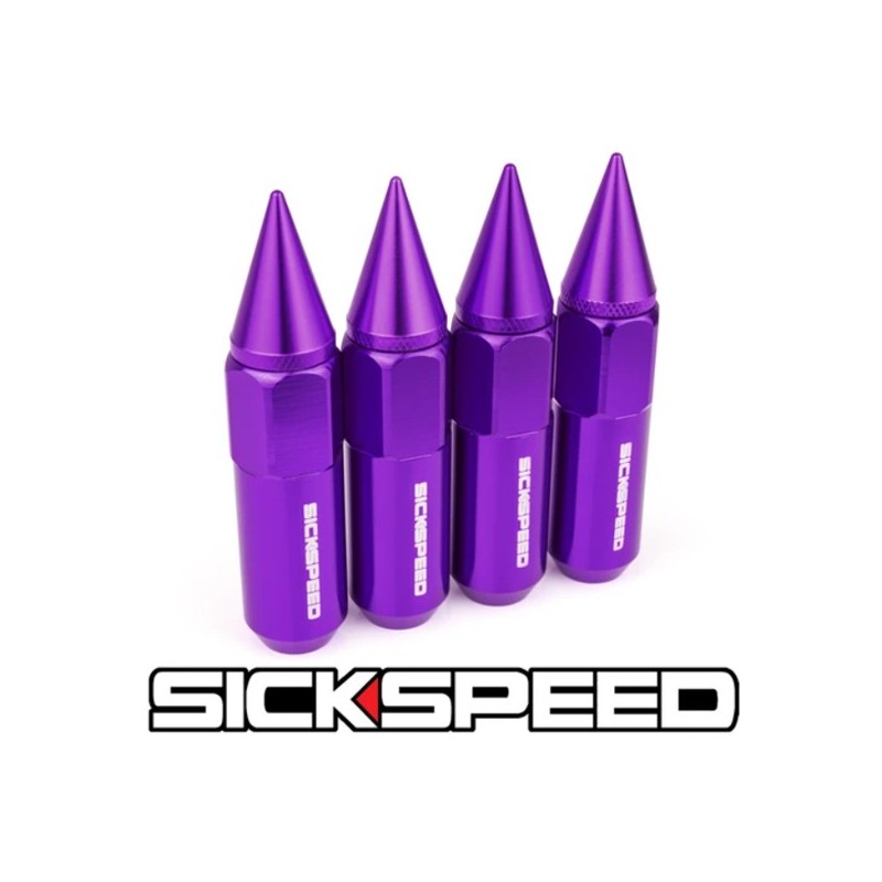 (CC-WRLN) Sickspeed 60Mm Spiked Aluminum Extended Lug Nuts [SP60MS-PU]