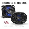 (C-AV-SP) BOSS Audio Systems LED Full Range 4” x 6” Car Stereo Speakers (Set of 2) [BE464]