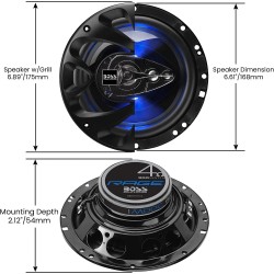 (C-AV-SP) BOSS Audio Systems LED Full Range 6.5” 汽車喇叭 (一套2件) [‎BE654]