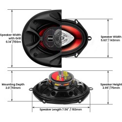 (C-AV-SP) BOSS Audio Systems Chaos 系列 5” x 7” 汽車門立體喇叭 [CH5720]