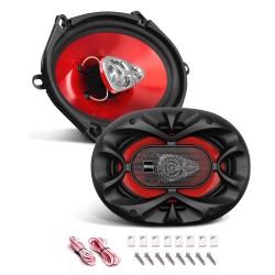 (C-AV-SP) BOSS Audio Systems Chaos Series 5” x 7” Car Stereo Door Speakers, Red [‎CH5730]